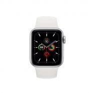 Apple-Watch-S5-40MM-Silver-with-White-Sport-Band-MWV62IDA-Front